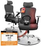 CLOUVOU PowerSeat Ergonomischer B&uuml;rostuhl 200kg [TESTSIEGER] Extra breit |...