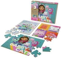 Gabby&rsquo;s Dollhouse Holzpuzzle-Sammlung, 3 miau-tastische Puzzle-Motive mit stabiler