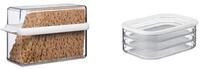 Mepal 2-tlg Vorratsdosen Fr&uuml;hst&uuml;cks-Set Stora Wei&szlig; &ndash; Kn&auml;ckebrotdose mit