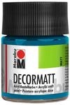 Marabu 14010005056 - Decormatt Acryl Cyan 056, 50 ml, samtmatte Acrylfarbe auf