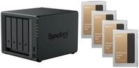 agemeo NAS DiskStation DS925+ mit 4X SSD 3840GB Enterprise und mit 4GB RAM,...