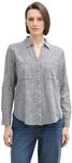 Tom Tailor Damen 1035247 Bluse Mit Brusttaschen Aus Baumwolle, 37495 - Midnight Navy