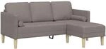 vidaXL Sofa Set Taupe 173 x 131 x 67 cm Polyester