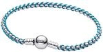 PANDORA Damen-Silberarmband Veneziakette T&uuml;rkis 593816C01