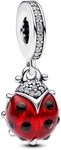 PANDORA Moments Blauer Murano-Glas Elefanten Charm-Anh&auml;nger aus Sterling Silber mit