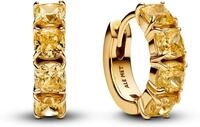 Pandora Timeless Gelbe Creolen-Ohrringe aus 14 Karat Vergoldetem Sterling...