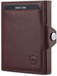 VON HEESEN Slim Wallet mit XL M&uuml;nzfach & RFID-Schutz - Mini Geldb&ouml;rse Herren &