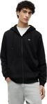Tommy Jeans Herren TJM Reg Flag Zip Fleece Thru Dm0dm20743 Kapuzenpullover, Schwarz