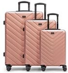 REDOLZ Hartschalen 3er Koffer-Set | Leichte Reise-Trolleys | hochwertiges ABS
