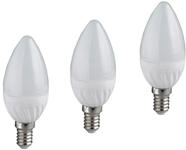 Trio Leuchten LED Leuchtmittel 3-er Blister E14 Kerze, 4 W 989-43