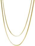 Purelei Two Layers Kette Damen (Gold) &ndash; Halskette Damen aus langlebigem...
