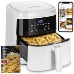 Aigostar White Cube Hei&szlig;luftfritteuse Wei&szlig;, 7L XXL Air Fryer 1900W