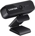 CANYON Webcam 1080p mit Abdeckung - Full HD USB Web Camera Plug & Play - 360 &deg;