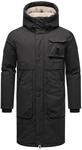 STONE HARBOUR Herren warmer langer Wintermantel mit verstellbarer Teddyfleece-Kapuze