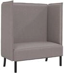 vidaXL Hoher R&uuml;cken Sofa Taupe 109 x 56 x 121 cm Stoff