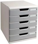Exacompta 301041D Ablagebox Modulo mit 5 Schubladen f&uuml;r DIN A4+ Dokumente.