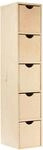 Zeller 13195 Schubladenelement, 5-er, Birke, ca. 21 x 18 x 86 cm Braun