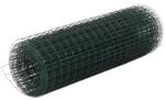 vidaXL Drahtzaun Stahl mit PVC-Beschichtung 10x0,5 m Gr&uuml;n