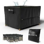 Juskys Gartenm&ouml;bel Abdeckplane CoverSafe Pro 120x90x75 cm - winterfest &...