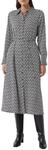 Comma Langes Hemdblusenkleid mit Eingrifftaschen und All-Over-Print