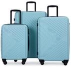 Travelhouse Bali 3-teiliges Kofferset Gr&uuml;n &ndash; Leichtes ABS Hartschalen...