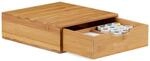 Relaxdays Schubladenbox Bambus, Schubladen Organizer, nat&uuml;rliche Optik,