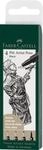 Faber-Castell - Tuschestifte Pitt Artist Pen, 4 Strichst&auml;rken Schwarz