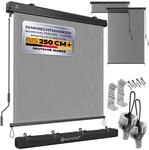 KESSER&reg; Senkrechtmarkise 160x250cm Au&szlig;enrollo Handkurbelmechanismus...