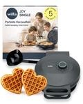Wilfa JOY Single Waffeleisen 900W I Gro&szlig;e Herzwaffeln mit 18 cm Durchmesser & 5