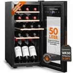 Sommertal Weink&uuml;hlschrank mit Glast&uuml;r WK50 &ndash; 15 Flaschen, 5&ndash;20C&deg; einstellbar,