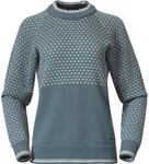 Bergans Damen Alvdal Wool Pullover, Grey sage-Vanilla White, L