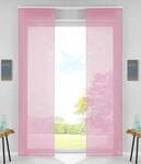 Schiebegardine 2er Set Voile Rosa HxB 245x60 cm Paneelwagen &raquo;Bern&laquo;