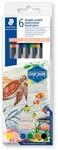STAEDTLER 3001 Doppelfasermaler Aquarell &ndash; 6er Set, Pastell | Pinselspitze,