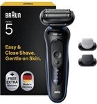 Braun Rasierer Herren Elektrisch Series 5, 52-B1650s, Blau | Rasierapparat,