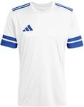 adidas Herren Squadra25 Jersey Short Sleeve Shirt, White/Royal Blue, S