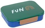 L&Auml;SSIG Kinder Bento Lunchbox Brotdose mit F&auml;chern Little Gang Rainbow Green