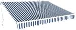 vidaXL Gelenkarmmarkise 350 cm Blau/Wei&szlig;