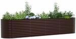 vidaXL Hochbeet Braun 400 x 80 x 81 cm Stahl