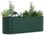 vidaXL Hochbeet Gr&uuml;n 240 x 80 x 81 cm Stahl