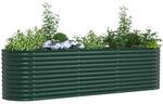 vidaXL Hochbeet Gr&uuml;n 320 x 80 x 81 cm Stahl