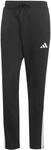 adidas Herren Essentials Three Stripes Fleece Open Hem Pants, Black/White, XXL