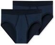 Schiesser Herren 2 Pack Sportslip mit Eingriff - Classic, Nachtblau_172691, 7