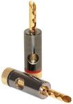 Dynavox Bananenhohlstecker Gold bis 6mm&sup2; 2X rot, 2X schwarz