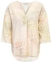 Cartoon Damen Leinenbluse mit V-Ausschnitt 34, Cream/Apricot