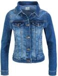 Rock Creek Jeansjacke Damen Stretch Stonewashed Kurz D-401 Dunkelblau XL