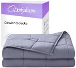 Dailydream Gewichtsdecke 135x200cm, 4,5 kg, Baumwolle, Grau