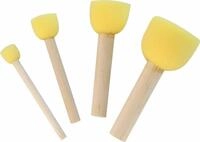 KREUL 72160 - Schwammstupf Pinsel 4er Set, universell geeignet, Durchmesser ca. 40