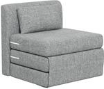 HOMCOM 2 in 1 Schlafsessel Klappbar mit Bettfunktion 80x75x74cm Grau | Schlafsofa,
