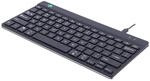 R-Go Compact Break Tastatur, mit Pause-Anzeige, ergonomische Mini-USB-Tastatur,