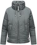 Navahoo leichte Damen Steppjacke kurze &Uuml;bergangsjacke oversized mit